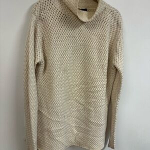 Eileen Fisher Cream Textured Knit Top